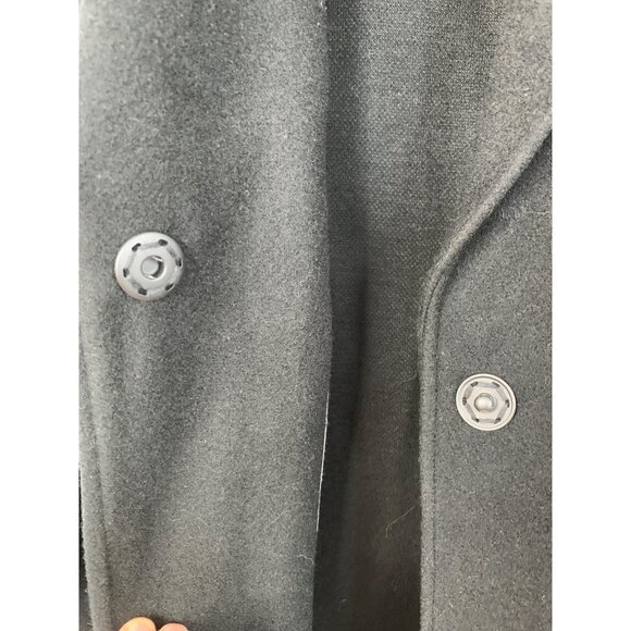 Topshop Womens Black Midweight Overcoat Size US 4 Wool Blend NWT Drop 8708 - Picture 9 of 13